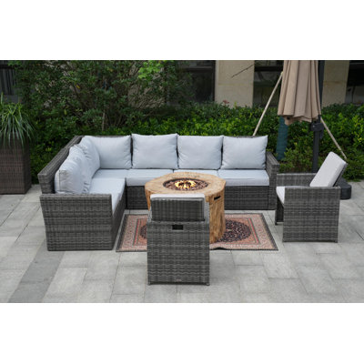 8 - Person Patio Conversation Set with Cushions