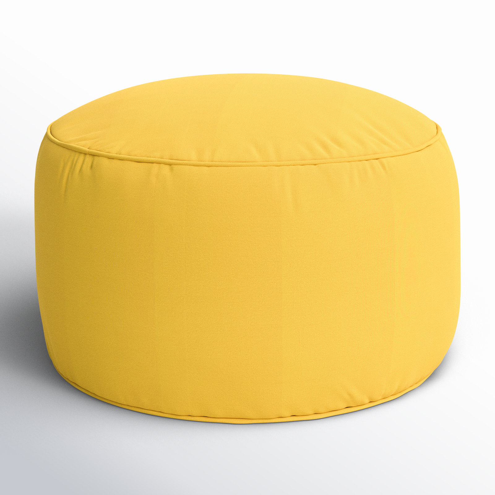 Demi Round Upholstered Outdoor Ottoman with Sunbrella Cushion - Thumbnail 2
