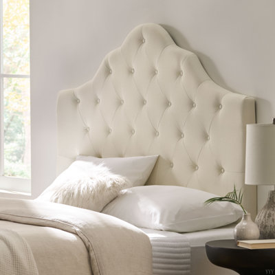 Tufted Upholstered Headboard Queen Size, Solid Wood Head Board With Durable Metal Legs, Adjustable Height Queen Headboard, Fabric Headboard In Modern Button Tuffted Design