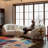 130" Organic Modern Curved Sofa, 3D Cut Chenille Upholstered Modular Sectional, Off-White