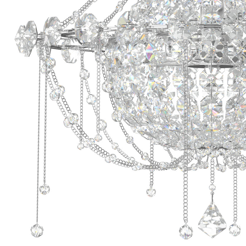 Chrysalita 6 - Light Glass Chandelier, Spectra Crystal