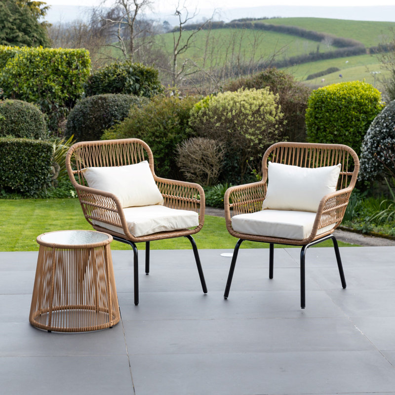 Carbini 3 Piece Patio Bistro Set