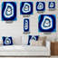Slate of Blue Agate Crystal - Horloge murale moderne-145095814