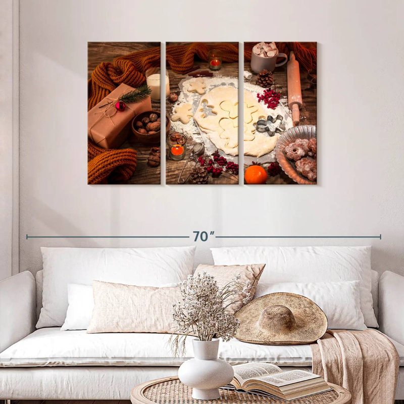 Senne Baking Gingerbread Men, 28" H x 45" W