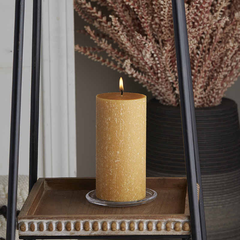 Bougie colonne non parfumée Timberline, H 6 po x l 3 po x P 3 po, Caramel écossais