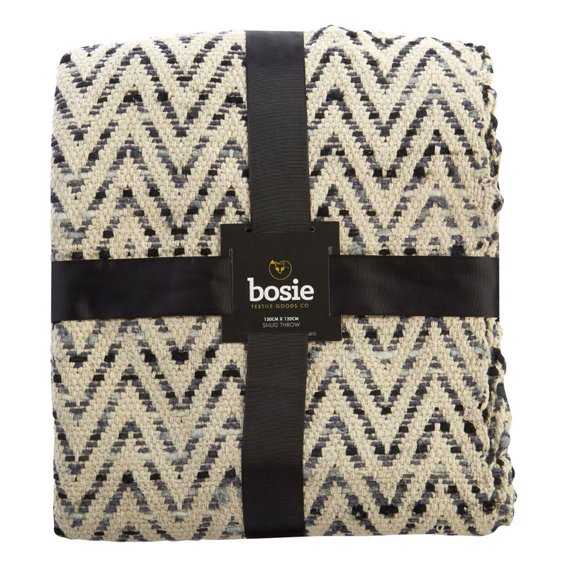 Ossie Waffle Throw Blanket, Grey