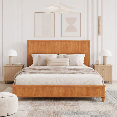 Solid Wood Bed Frame,with Headboard