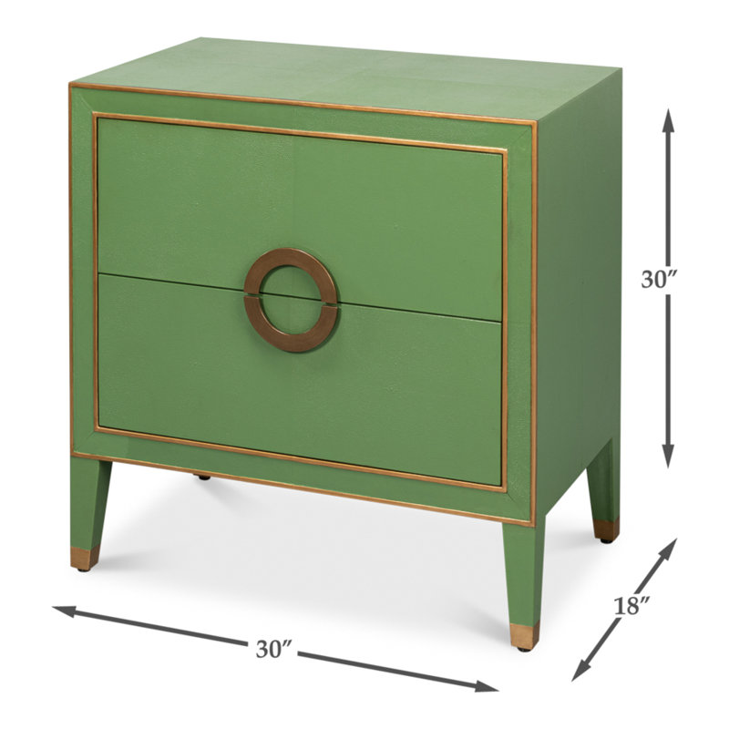 Gabriella 2 - Drawer Nightstand, Watercress Green