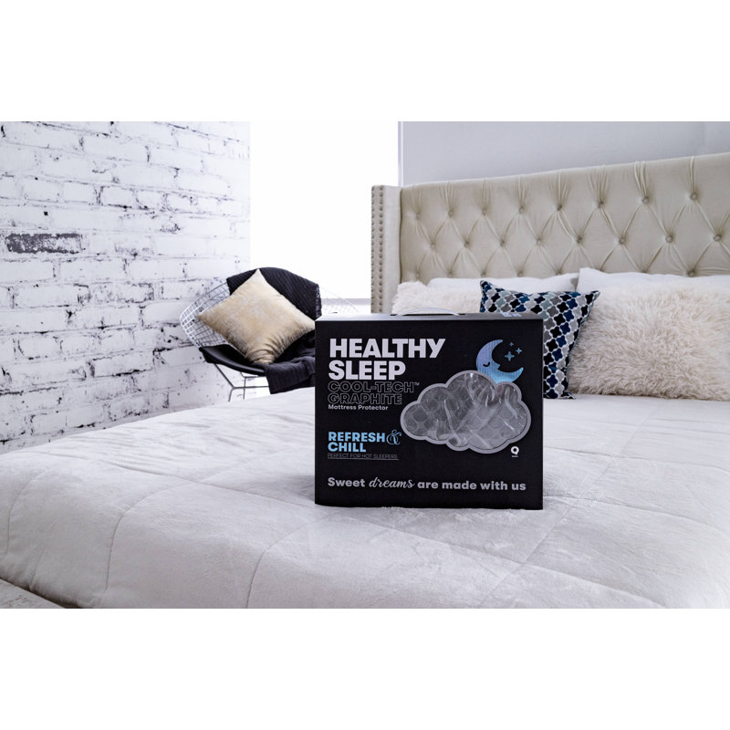 Healthy Sleep Cool-Tech with Graphite Mattress Protector, Split California King