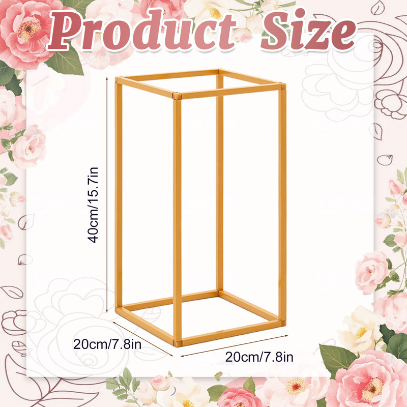 10 supports à fleurs de 40 cm (15,7 pouces) pour centres de table de mariage, présentoirs floraux, 10 pièces