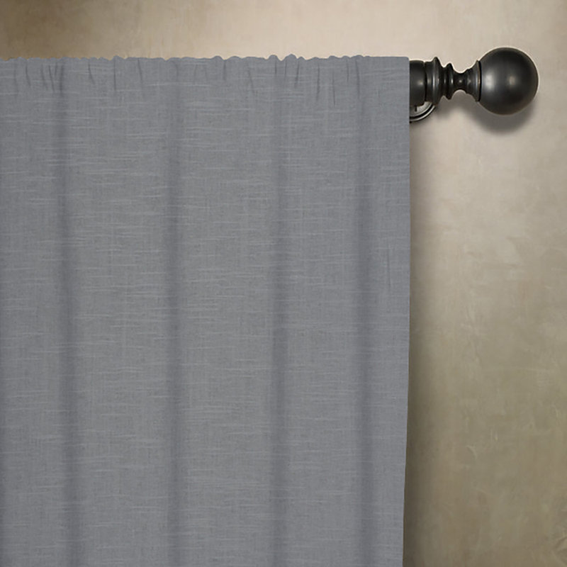 Solid Linen Room Darkening Curtains / Drapes Single Panel, 50" W x 84" L, Dusk