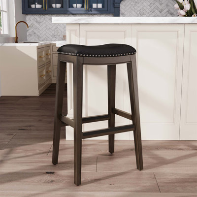 Tabouret de bar, siège en cuir