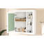 Armoire de salle de bain moderne à miroir blanche - fixée au mur pour un rangement pratique et élégant