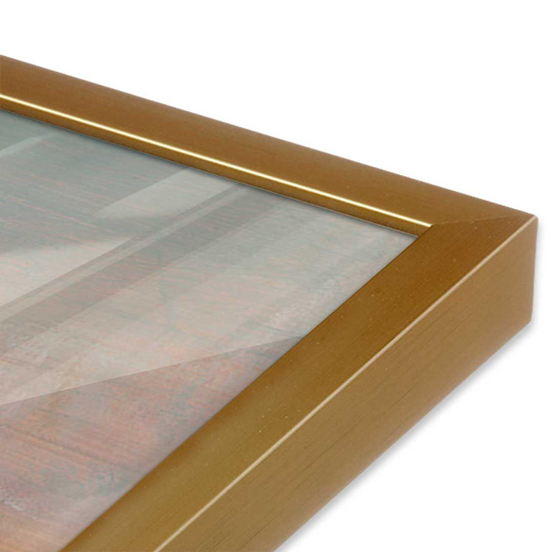 «Bison Panorama I» par Ethan Harper, reproduction d'art, Impression sur cadre ouvert sans papier mat, Doré, H 20 po x l 30 po
