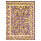 Hand Knotted Wool Oriental Area Rug in Aubergine