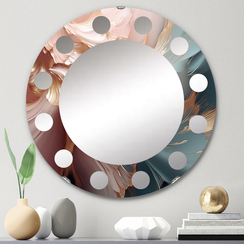 Fassi - Miroir mural moderne rond, 24 po x 24 po