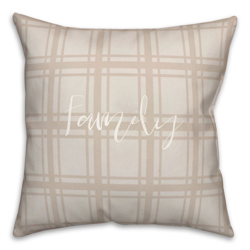 Housse et insert de coussin carré Family, 18 po x 18 po