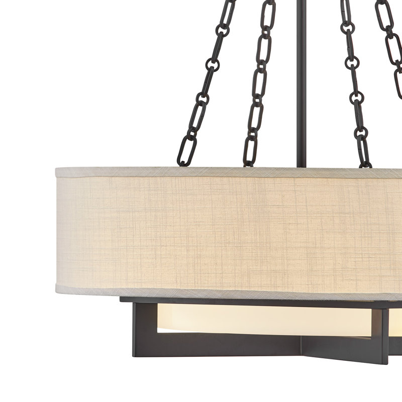 Luminaire suspendu 4 lumières Brentwood en noir mat, Noir