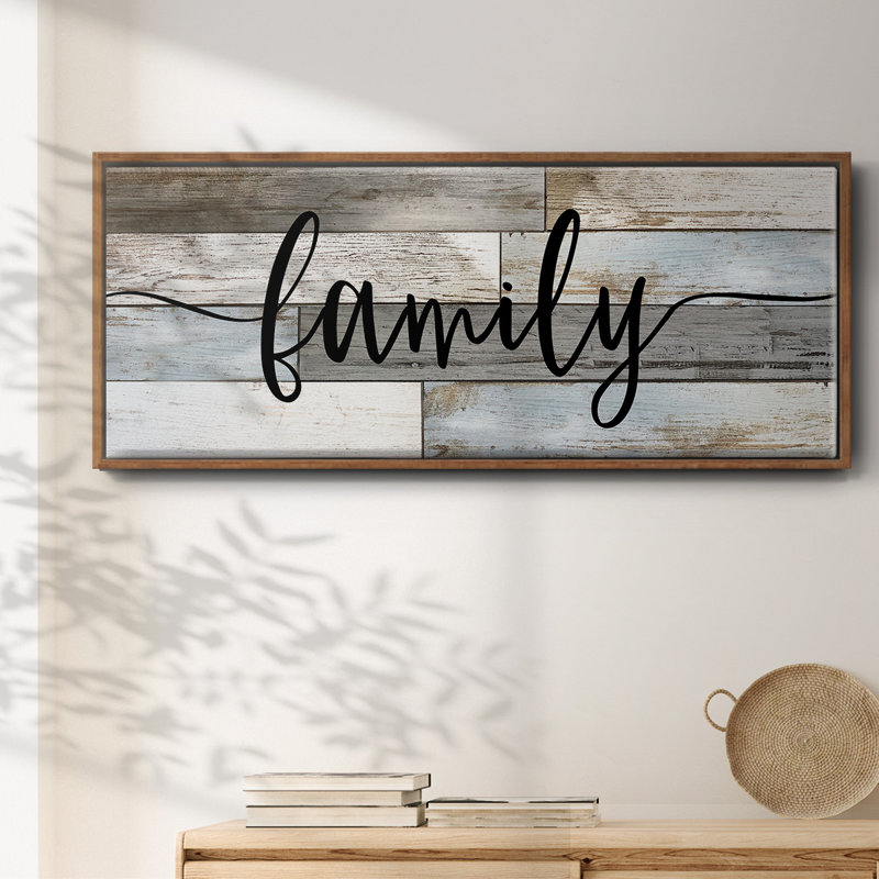 Famille - toile encadrée, H 8 po x l 20 po