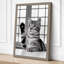 Cat at the Window Minimalist - Wrapped Canvas-898391657-898391635