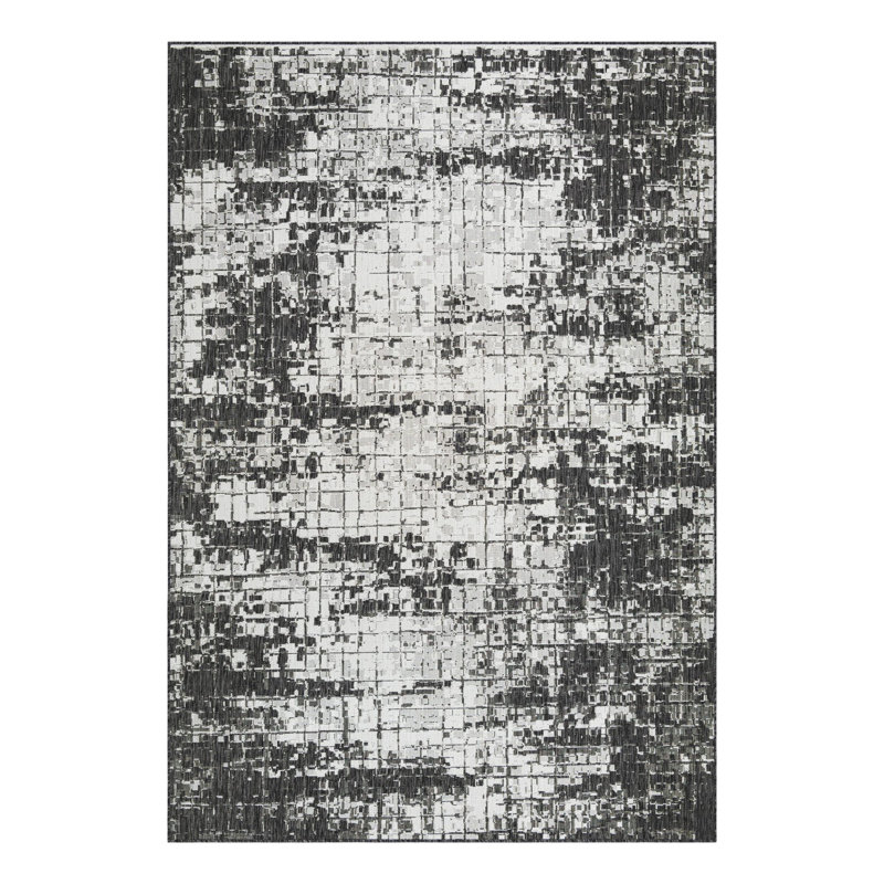 Tapis intérieur / extérieur d'extérieur moderne, Rectangle 7 pi 1 po x 10 pi