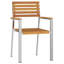 2 - Person Wood Patio Dining Set with Rectangular Table