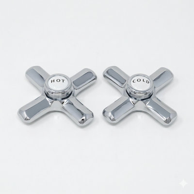 Strom Living P0217 Deco Cross Handles with Solid Brass
