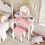 Ensemble coiffeuse pour enfants avec éclairage DEL, miroir tricolore - Coiffeuse princesse 3+ avec tabouret et rangement - Blanc-594796977