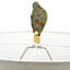 P 15 x 29,5 po Lampe de table tranche d'agate verdoyante avec base en marbre