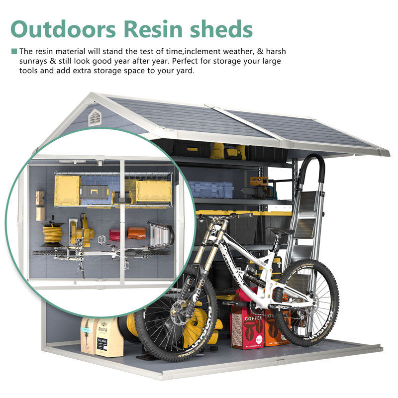 6 Ft. W X 8 Ft. D Storage Shed