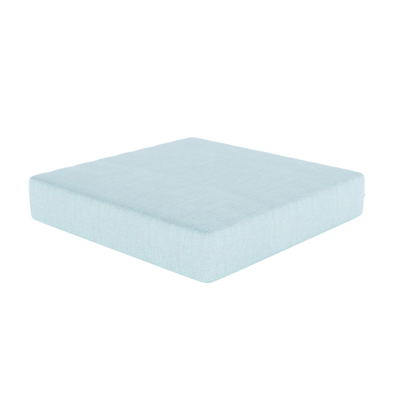 Sunbrella® Outdoor Seat Pad/Ottoman Cushion, Sunbrella Bliss Dew