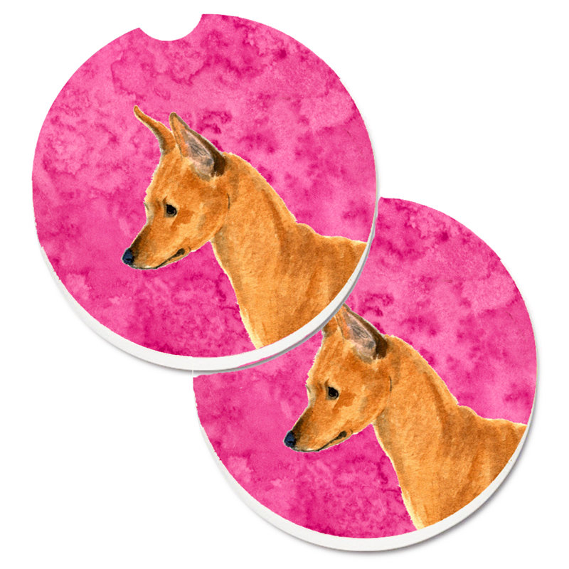 Sous-verre barbu collie voiture, Pinscher nain brun