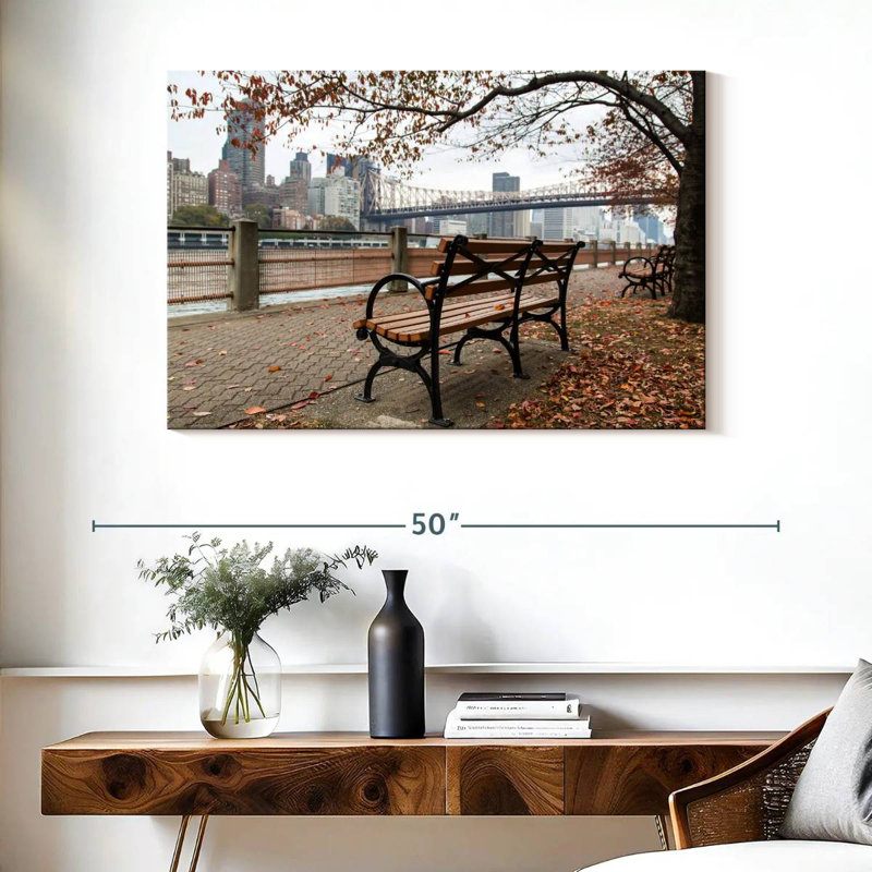 Nyc park bench Sireci, H 26 po x l 39 po