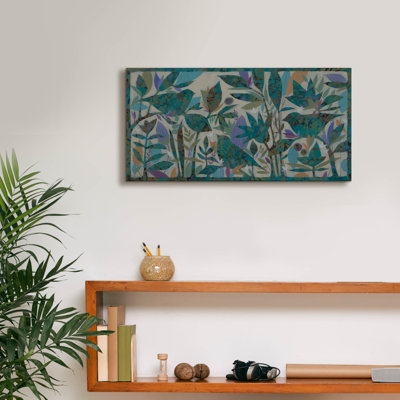  «Fleurs et oiseaux» par Sue Davis, art mural sur toile, 24 po x 12 po