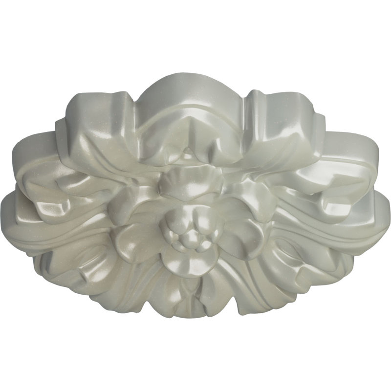 Médaillon de plafond Endurathane Claremont, DE 10 5/8 po x P 5 3/4 po x P 1/2 po (convient aux auvents jusqu'à 7 po), fini désert Gobi peint à la main