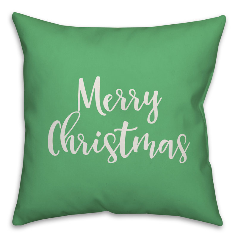  Coussin Merry Christmas, Vert clair, Coussin décoratif