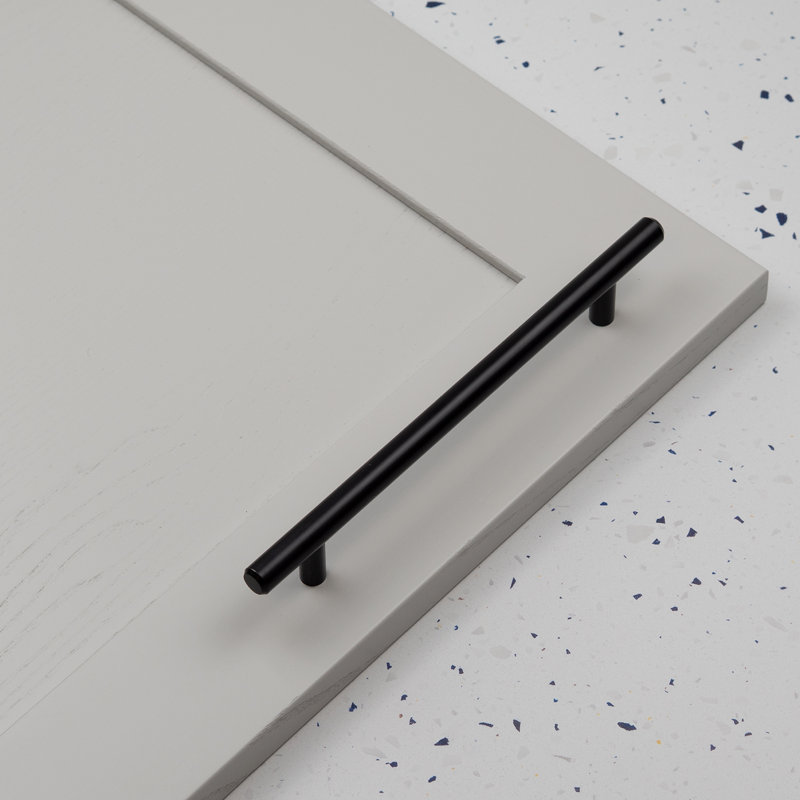 Black T-Bar Handles in Multiple Sizes, 160mm