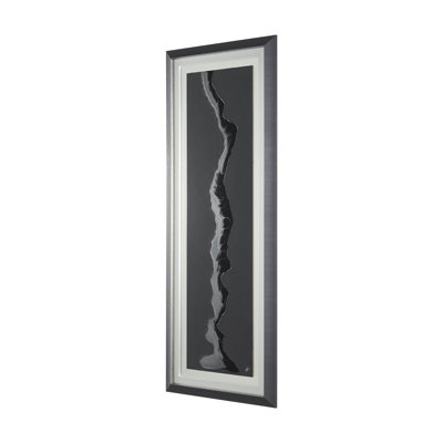 Silver River by Barbara Fleming a Hand Embelished Textured Framed Art Print Matted under Glass
