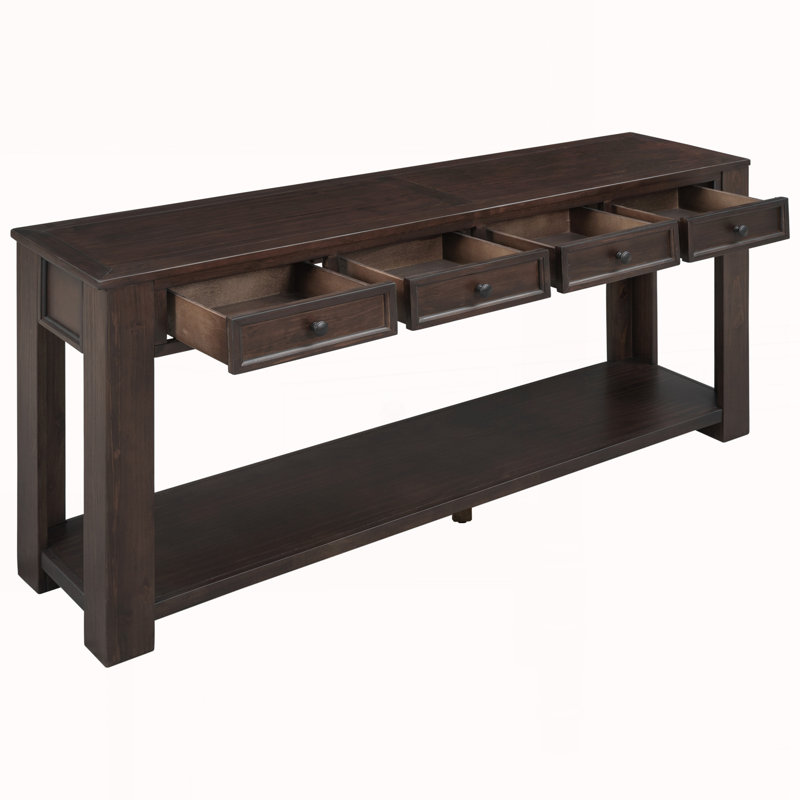 Console / canapé avec tiroirs de rangement, Espresso