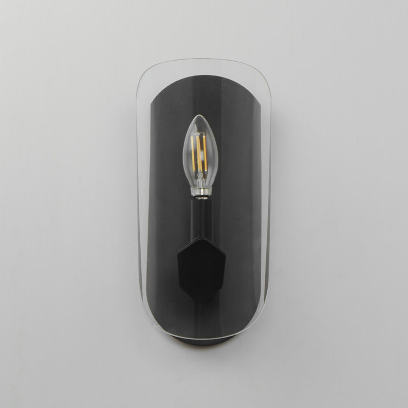 Maiki Steel Armed Sconce, Black