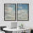 Clouds In Blue Sky Nature Landscape Framed On Canvas 2 Pieces Print-91068949-91068947