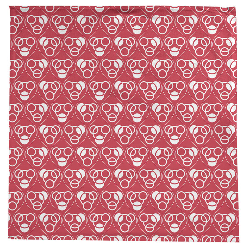 Nappe classiques des cercles et des vagues, Rouge/blanc