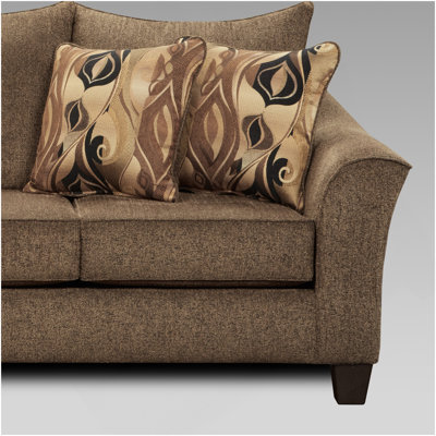Camero Cafe Fabric Pillowback Loveseat