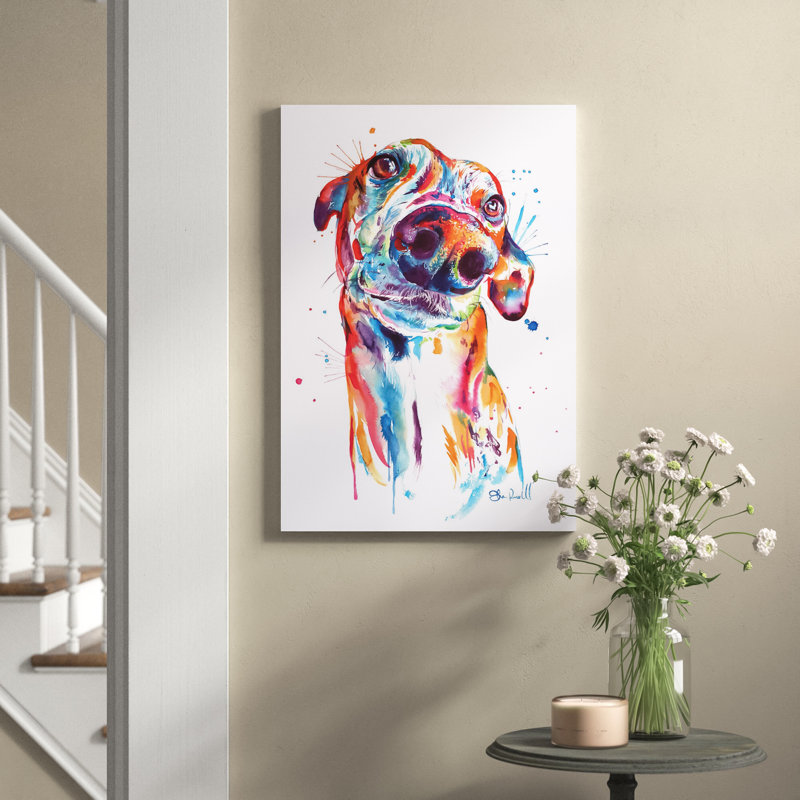 Greyhound by Weekday Best - Wrapped Canvas Painting, 66.04 cm H x 45.72 cm W x 1.91 cm D