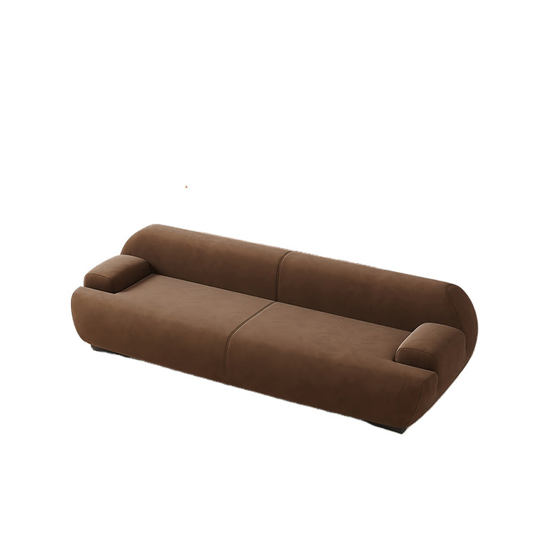 Banc rembourré Hamidiye Leathaire, H 23,62 po x l 59,05 po x P 19,68 po, Brun foncé