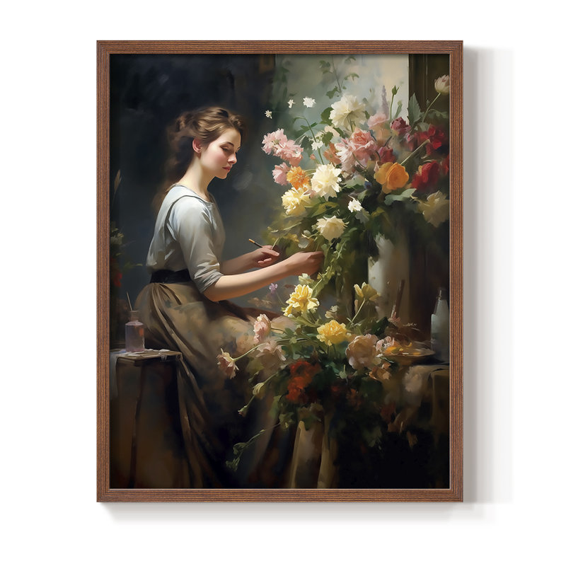 «WOMEN Series CDxxxi», reproduction encadrée - bois massif, H 11 po x l 9 po, Noyer