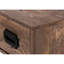 Bureau d'ordinateur brun avec accents en métal noir et tiroirs de rangement, 48 po, pour un rangement de bureau à domicile, stratifié et métal, style industriel moderne