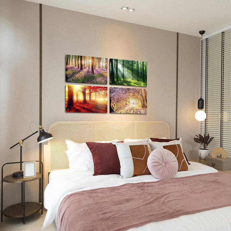4 Piece Wrapped Canvas Print, 40cm H x 60cm W
