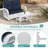 Winston Porter Outdoor Wicker Patio Glider Set, Loveseat For 2 Person Porch Furniture Glider With Glass-Top Coffee Table, Patio Glider Rocking Bench With Thickened Cushions, White Wicker-785128319