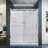 Infinity-Z 60" x 76.75" Rectangle Sliding Shower Enclosure with Base Included-20961225-20961228-20961229